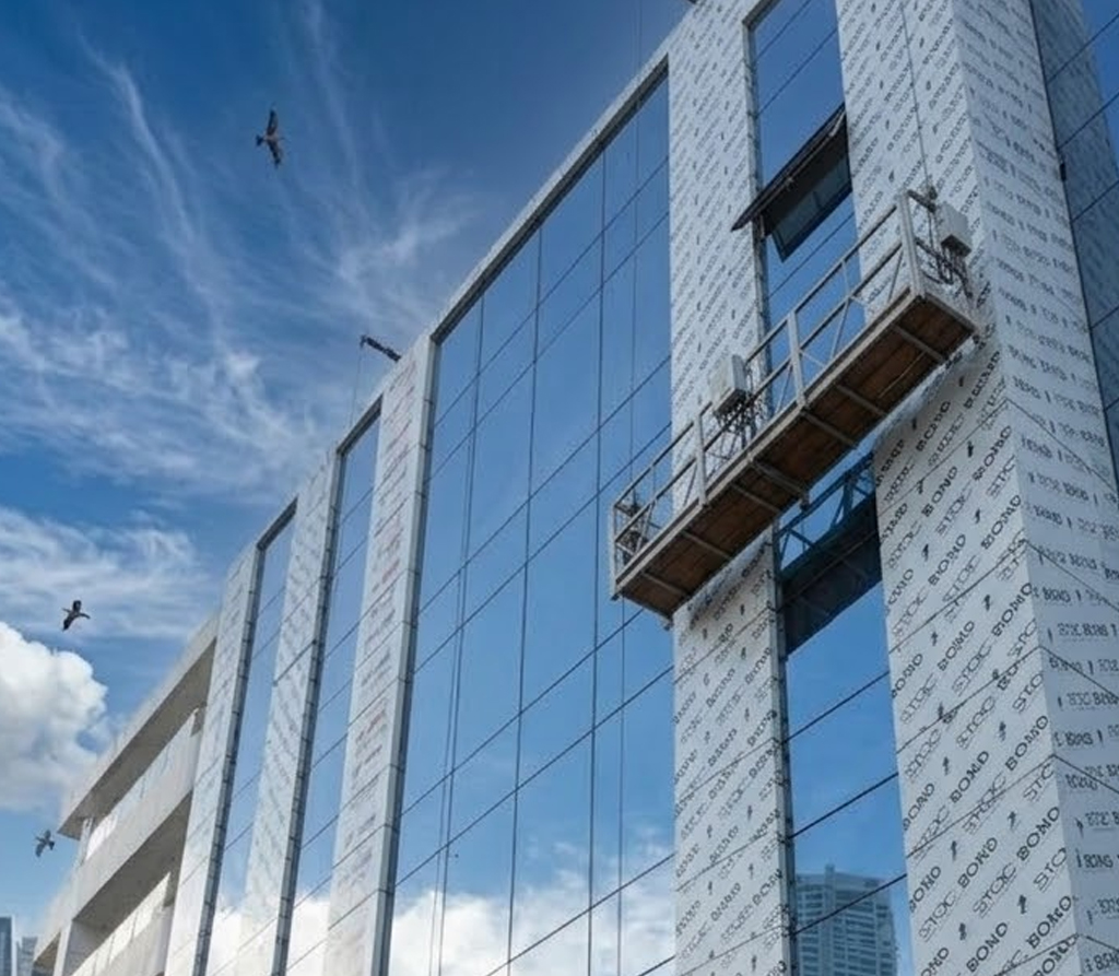 Pose Alucobond Tanger - habillage façade mur rideau vitrage